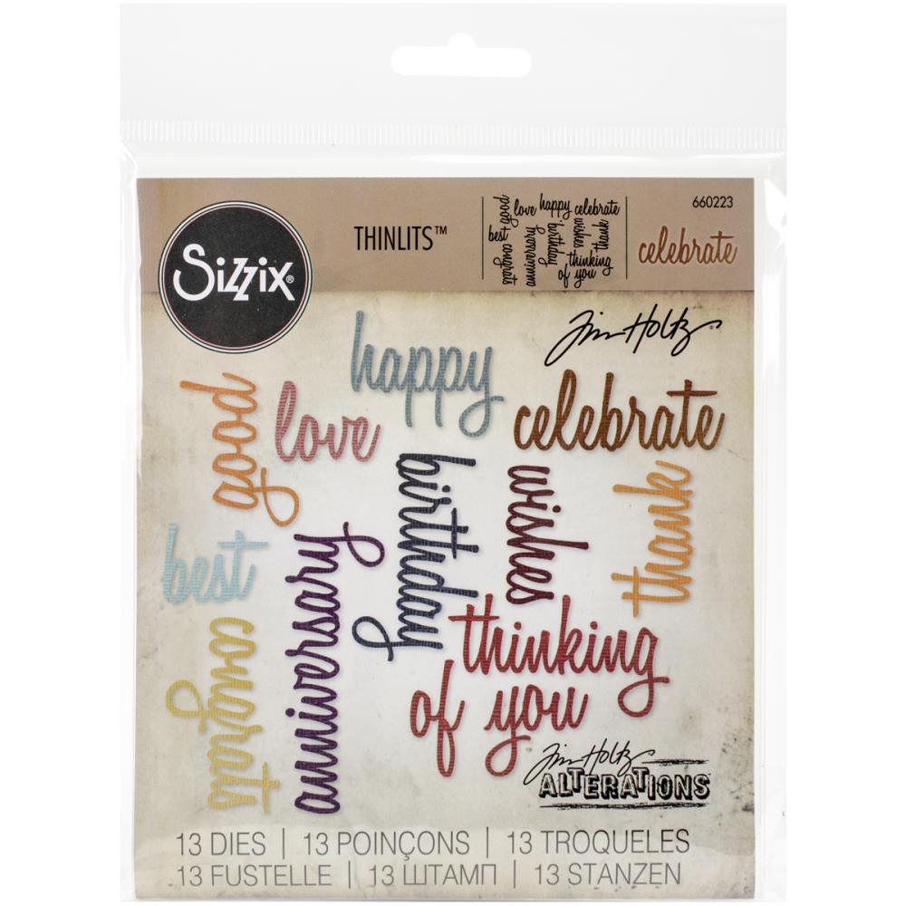 Sizzix Tim Holtz Thinlits - Celebrate