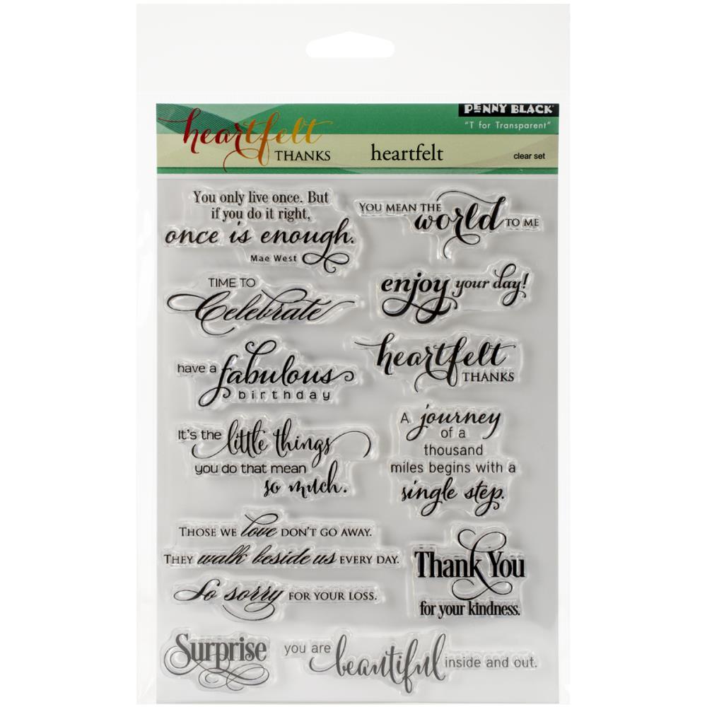 Penny Black Clear Stamp Set - Heartfelt