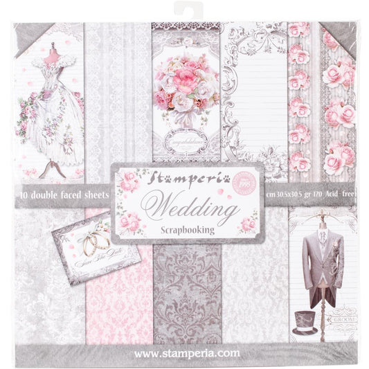 Stamperia 12x12 Double Sided Paper Pack - Wedding