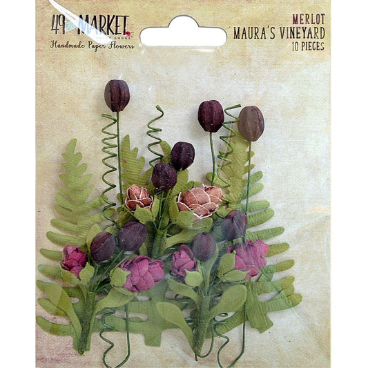 49& Market Paper Flowers- Maura's Vineyard - Merlot