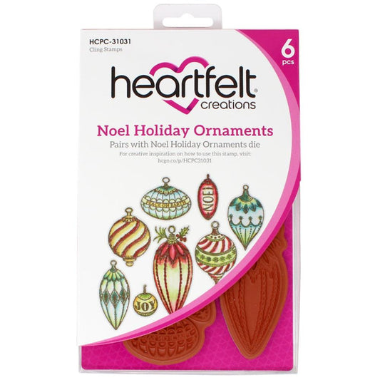 Heartfelt Creations Unmounted Stamps- Noel Holiday Ornaments