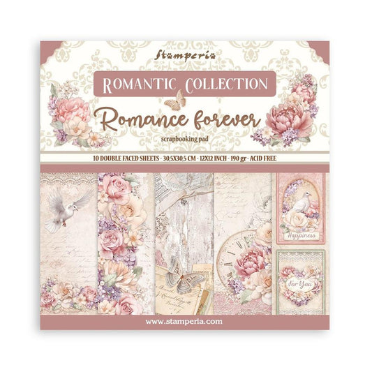 Stamperia 12x12 Double Sided Paper Pack - Romantic Collection - Romance Forever