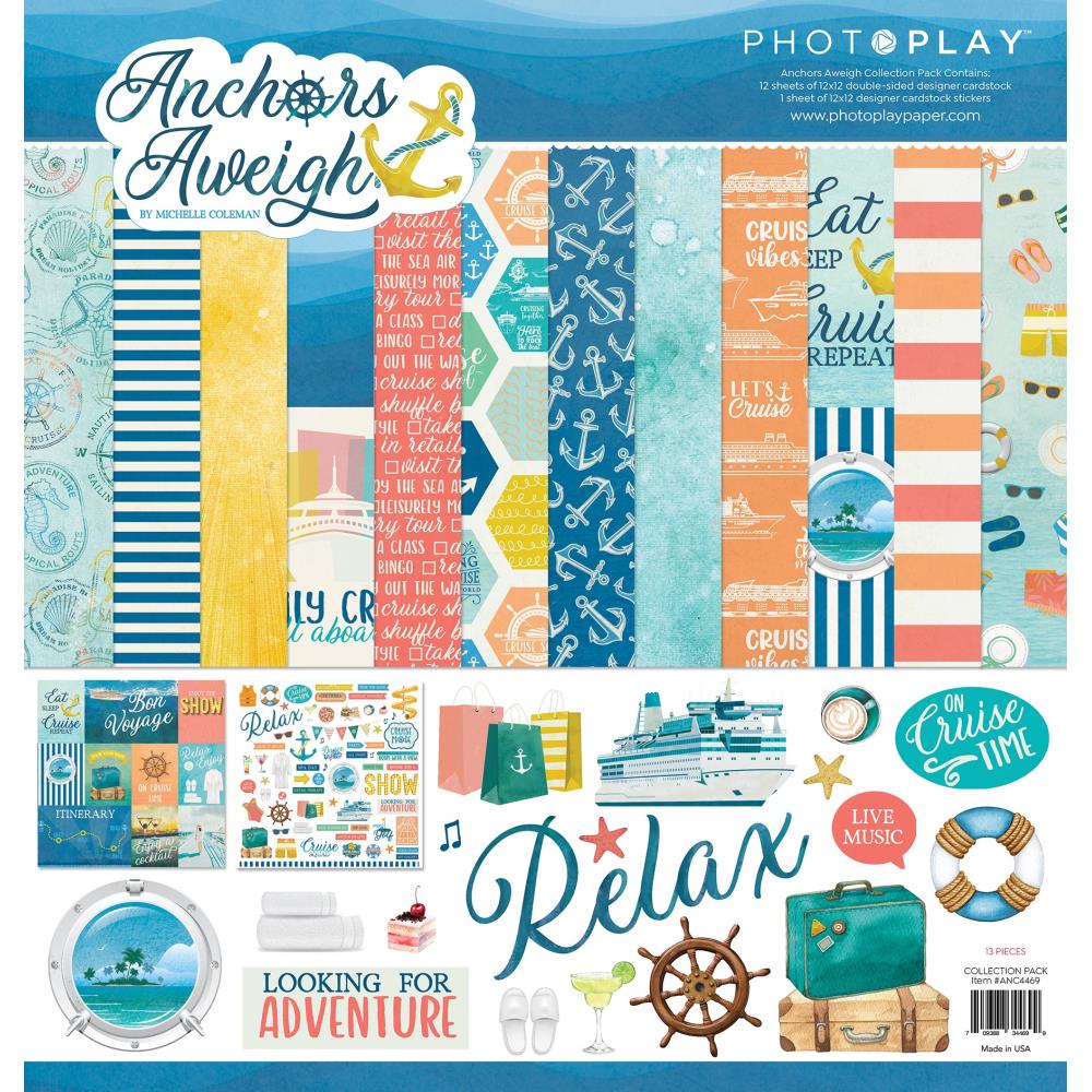 PhotoPlay 12x12 Double Sided Paper Pack - Anchors Aweigh