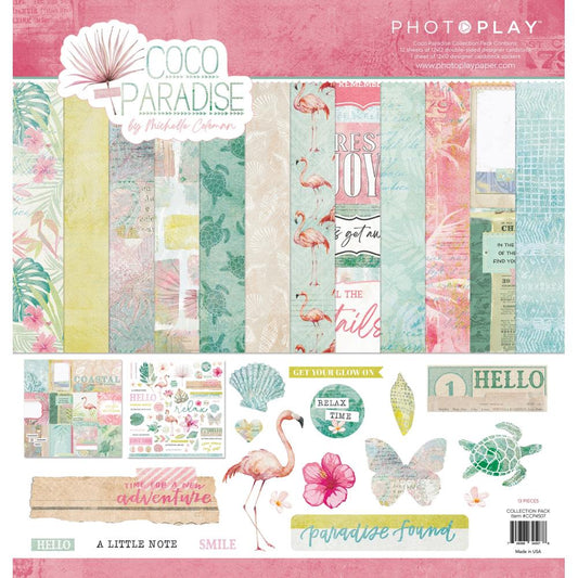 Photoplay 12x12 Double Sided Paper Pack - Coco Paradise