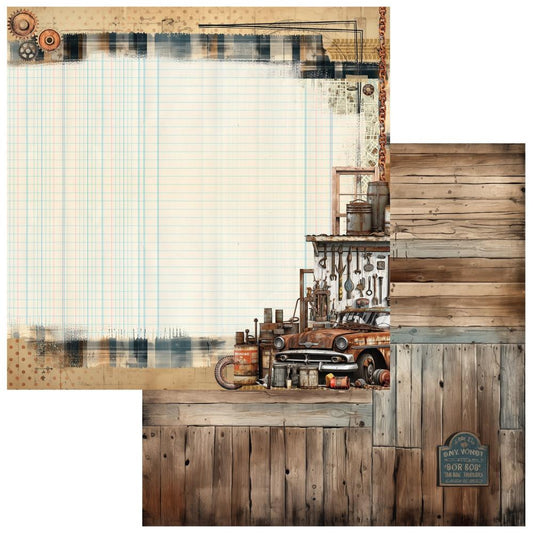 49 and Market 12x12 Double Sided Paper- Rust and Revs-Expedition