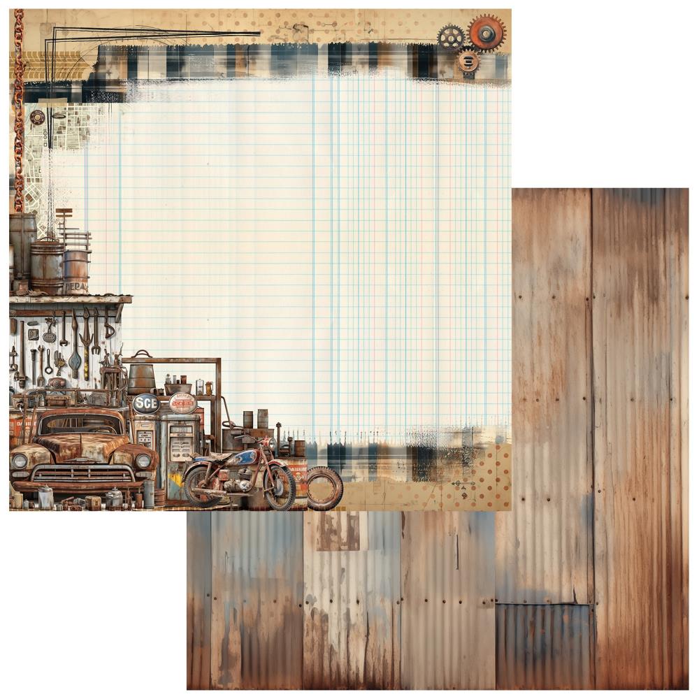 49 and Market 12x12 Double Sided Paper- Rust and Revs- Journey