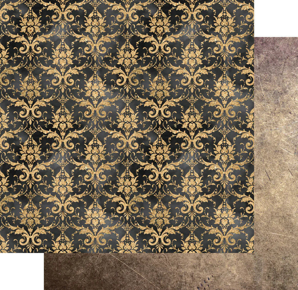 Uniquely Creative 12x12 Double Sided Paper- Vintage Walls- Benedict's Study