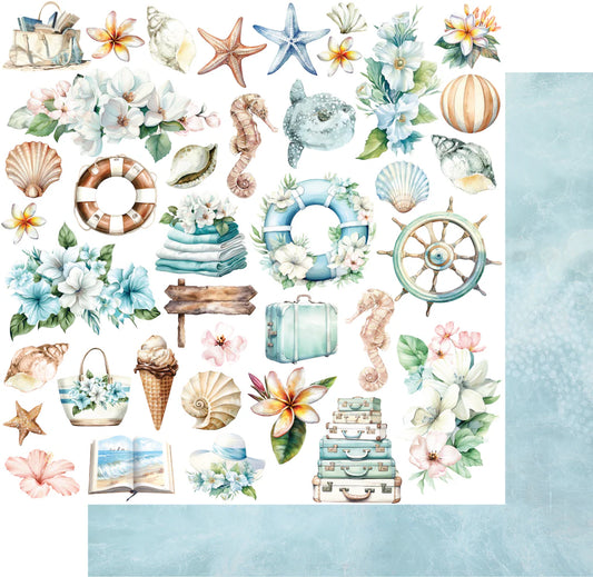 Uniquely Creative 12x12 Double Sided Paper- Coastal Bliss- Days Like This