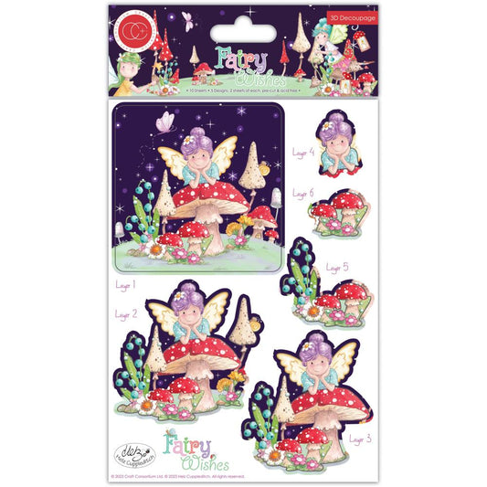 Craft Consortium 3D Decoupage Embellishments - Fairy Wishes