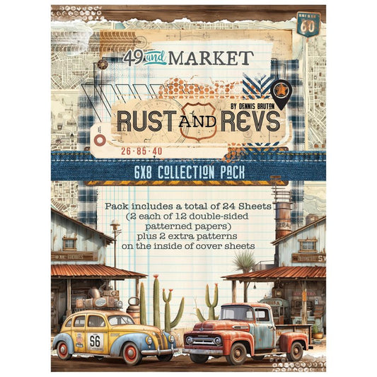 49 and Market 6x8 Paper Pad -Rust and Revs