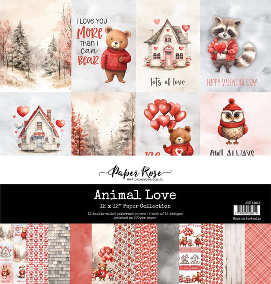 Paper Rose Studio 12x12 Double Sided Paper Pack - Animal Love