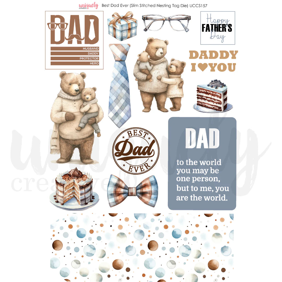 Uniquely Creative Cut-a-Part Sheet - Best Dad Ever