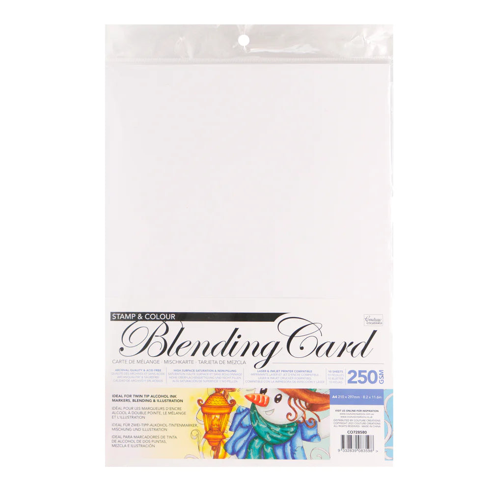 Couture Creations A4 Stamp & Colour Blending Card - 250gsm pk 10