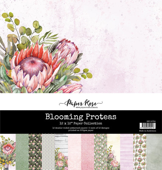 Paper Rose Studio 12x12 Double Sided Paper  Pack - Blooming Proteas