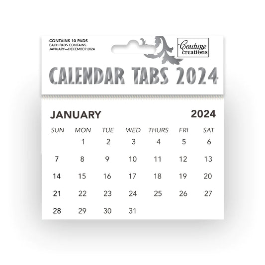 Couture Creations Calendar Tabs 2024 - Contains 10 Pads