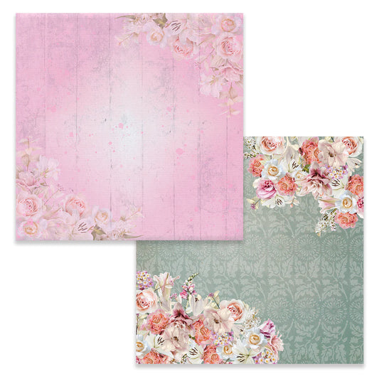 Couture Creations 12x12 Double Sided Paper - Vintage Tea Collection - 07