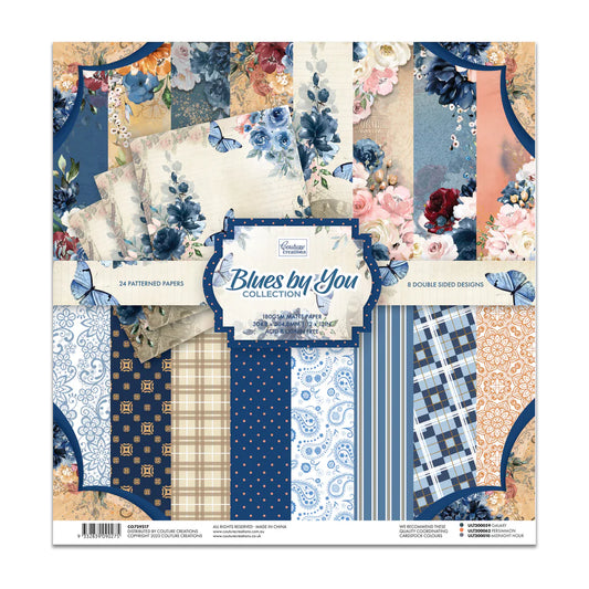 Couture Creations 12x12 Double Sided Paper Pack - Blues By You