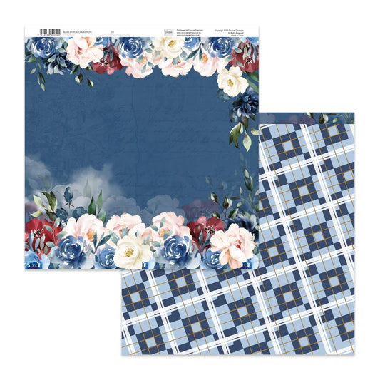 Couture Creations 12x12 Double Sided Paper- Blues By You - Sheet 2