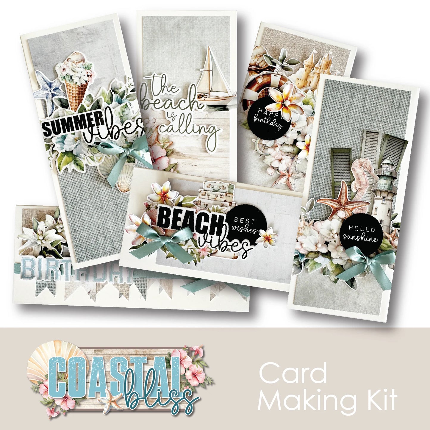 Uniquely Creative Card Making Kit- Coastal Bliss Card