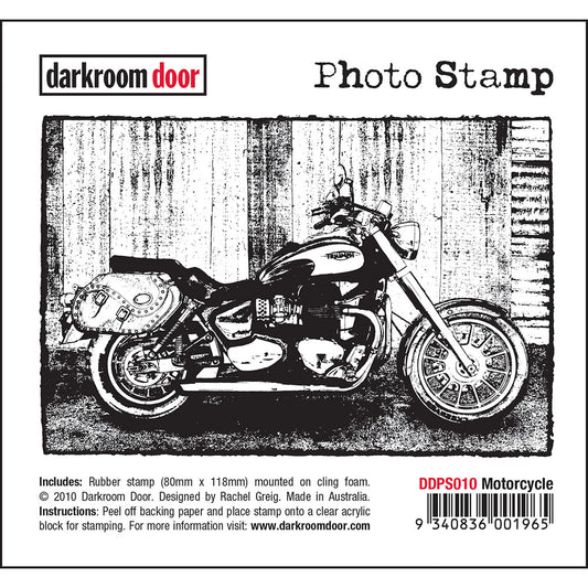 Darkroom Door Photo Stamp - Motorcycle