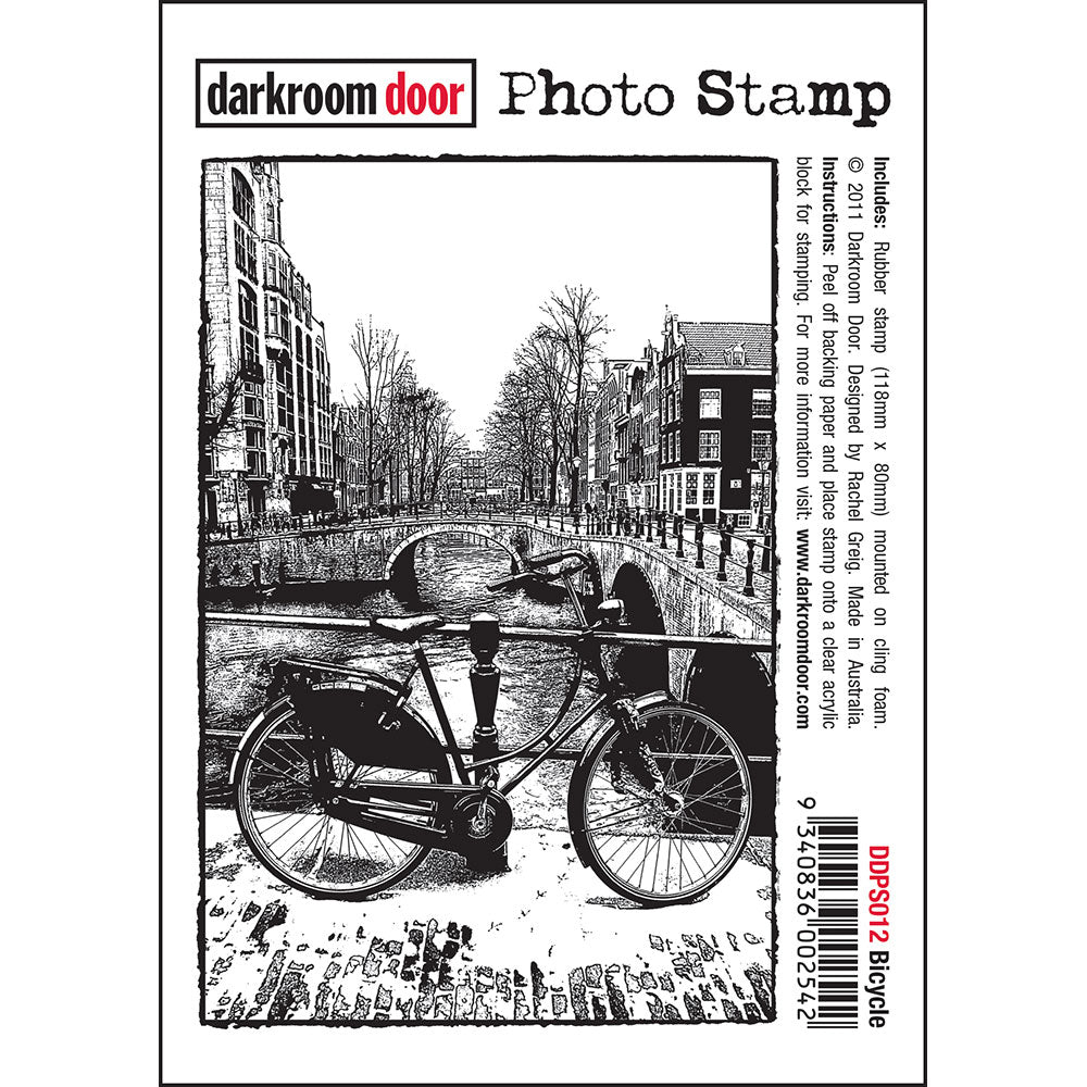 Darkroom Door Photo Stamp - Bicycle