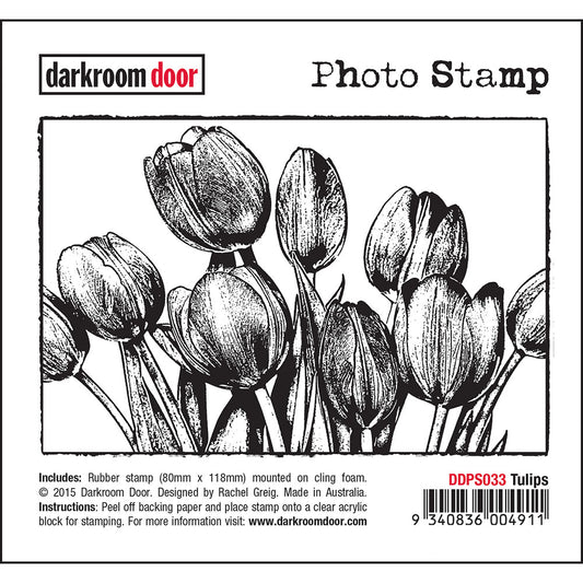 Darkroom Door Photo Stamp - Tulips