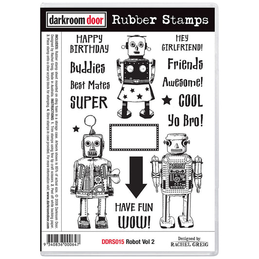 Darkroom Door Rubber Stamps - Robot Vol 2