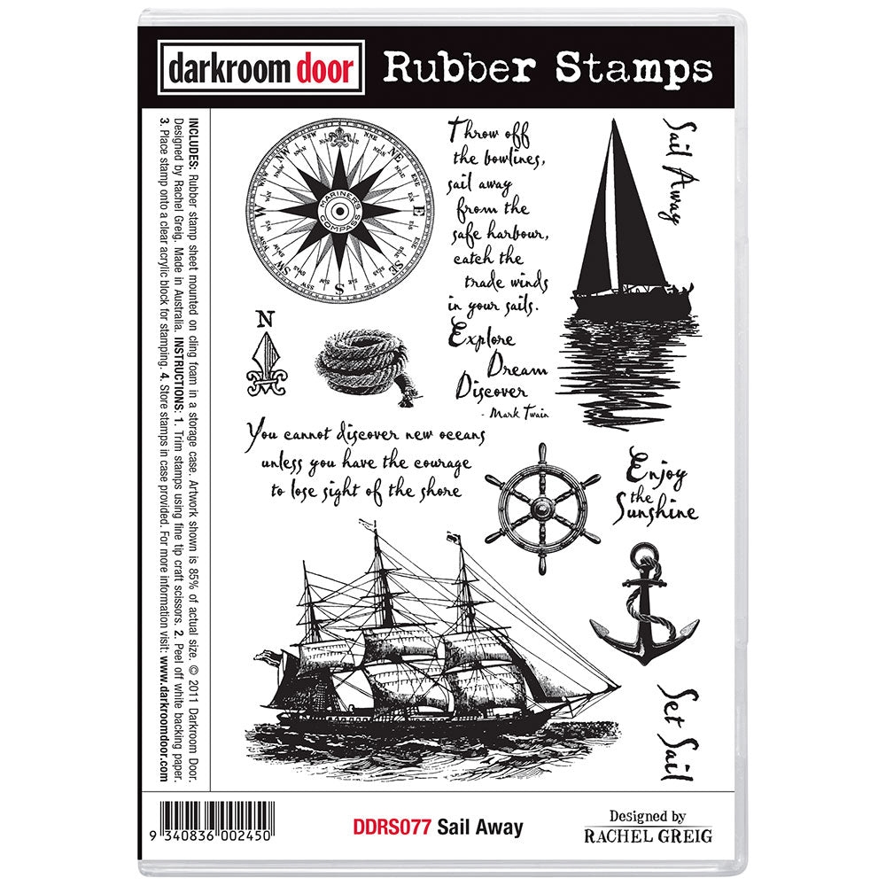 Darkroom Door Rubber Stamps - Sail Away