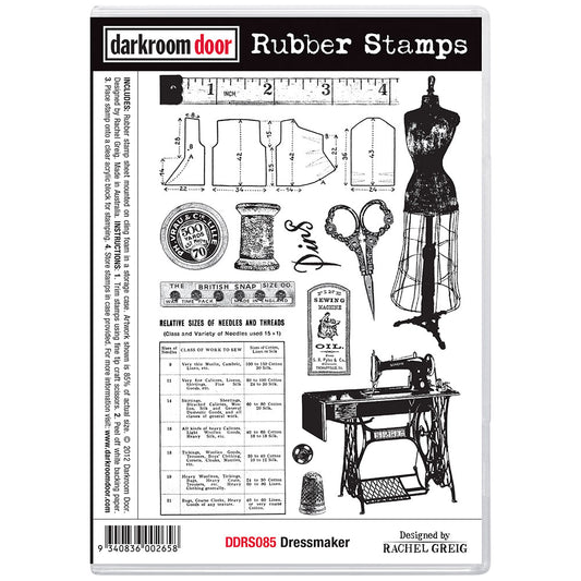 Darkroom Door Rubber Stamps - Dressmaker