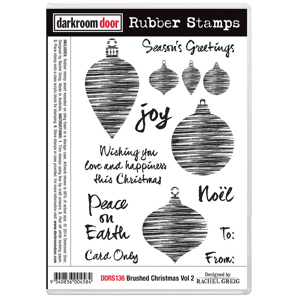 Darkroom Door Rubber Stamps- Brushed Christmas Vol 2