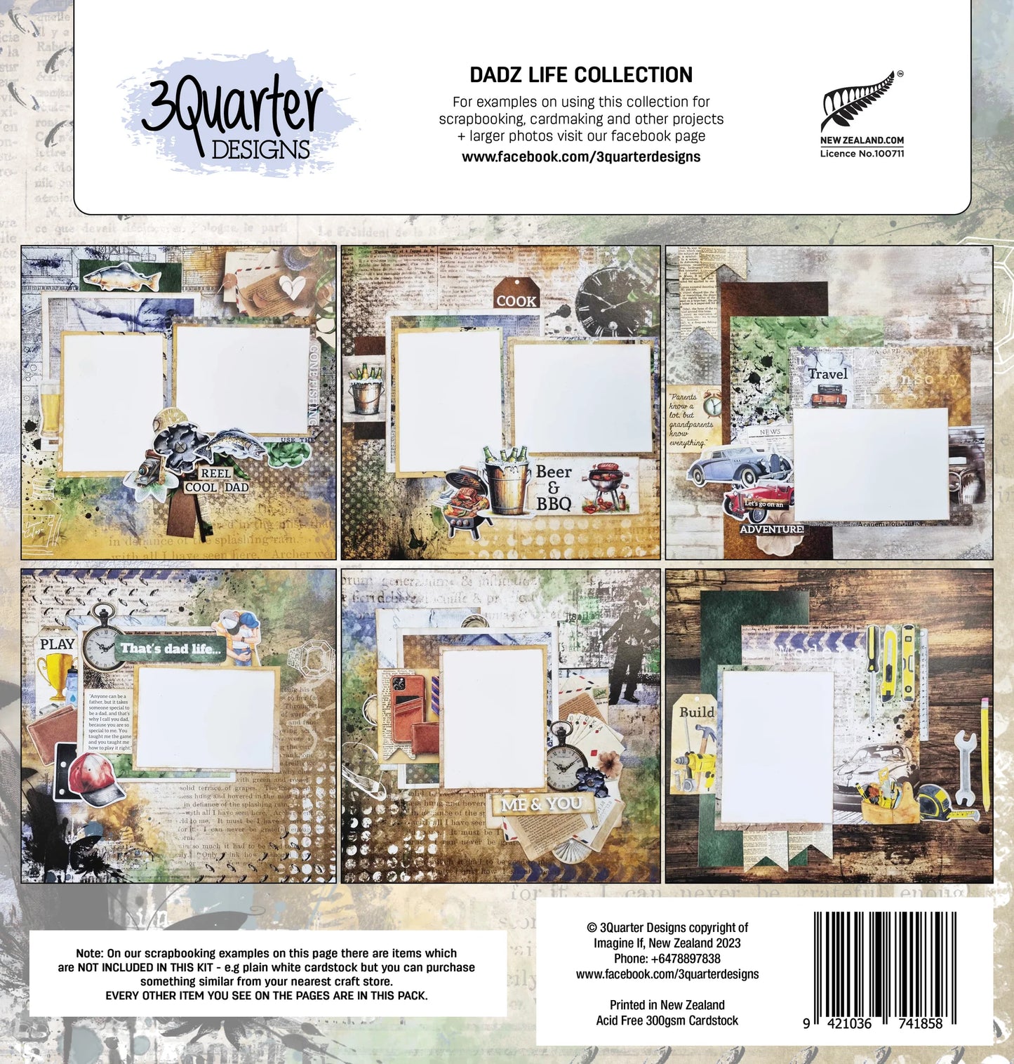 3Quarter Designs Paper & Chipboard Collections - Dadz Life