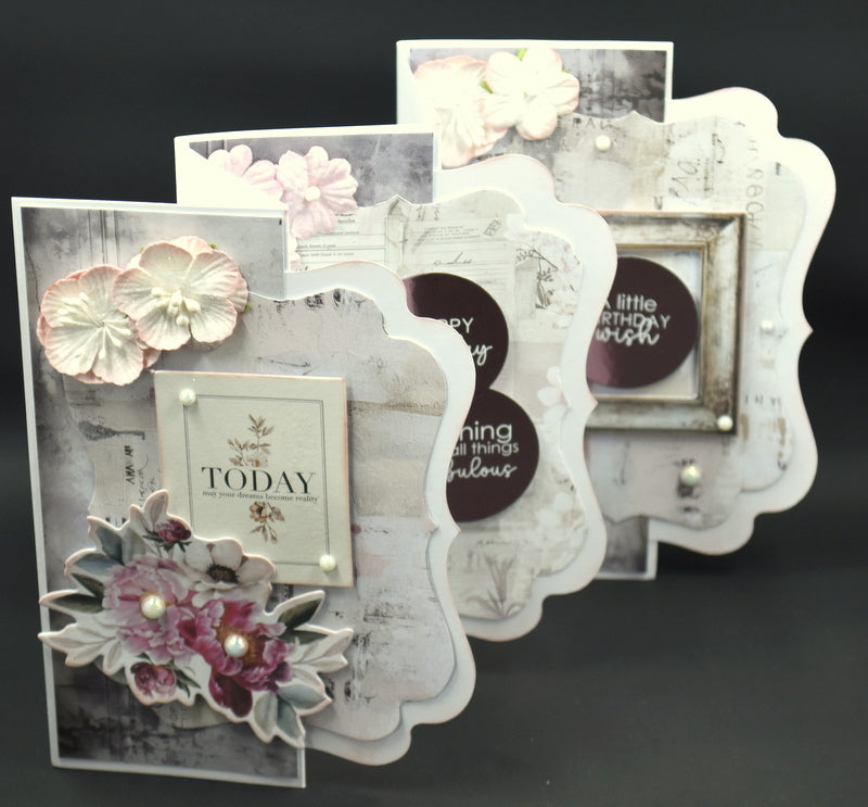 TK Paper Boutique Ready to Assemble Card Making Kit - Triple Panel Bracket Cards