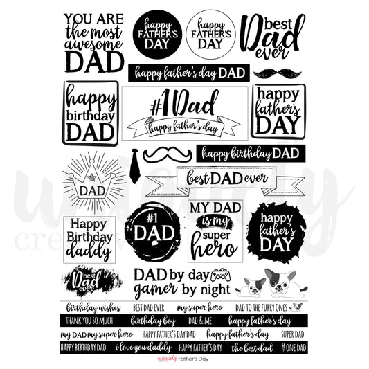 Uniquely Creative Cut -a-Part Sheet - Fathers Day Sentiment