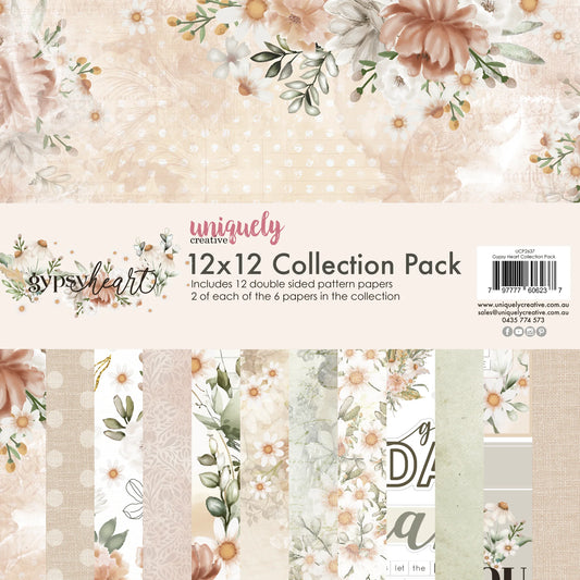 Uniquely Creative 12x12 Double Sided Paper Pack - Gypsy Heart.