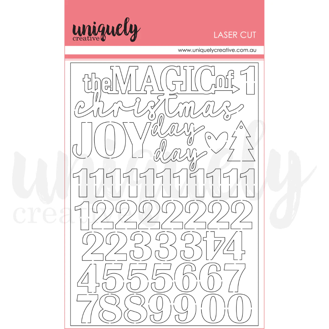 Uniquely Creative Embellishments- Holiday Spirit Laser Cut