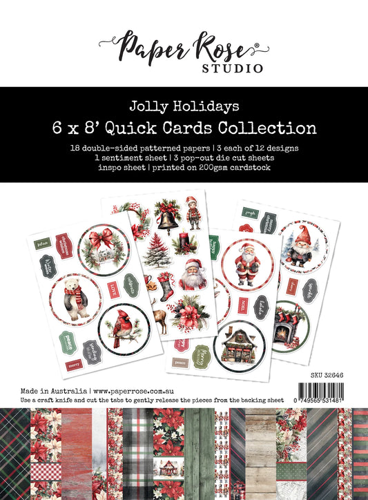 Paper Rose Studio 6x8 Quick Cards Collection - Jolly Holidays