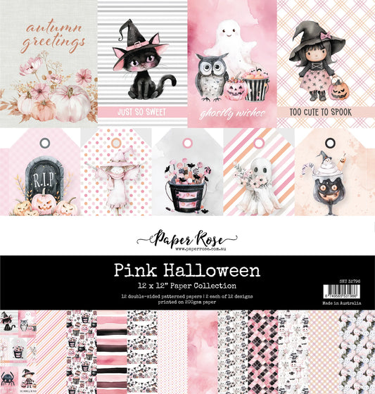 Paper Rose Studio 12x12 Paper Collection - Pink Halloween