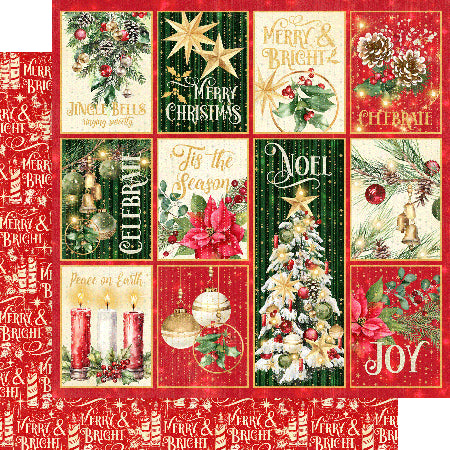 Graphic 45 12x12 Double Sided Paper Merry & Bright- Christmas Wonder