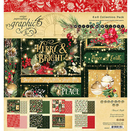 Graphic 45 8x8 Paper Pad - Merry & Bright