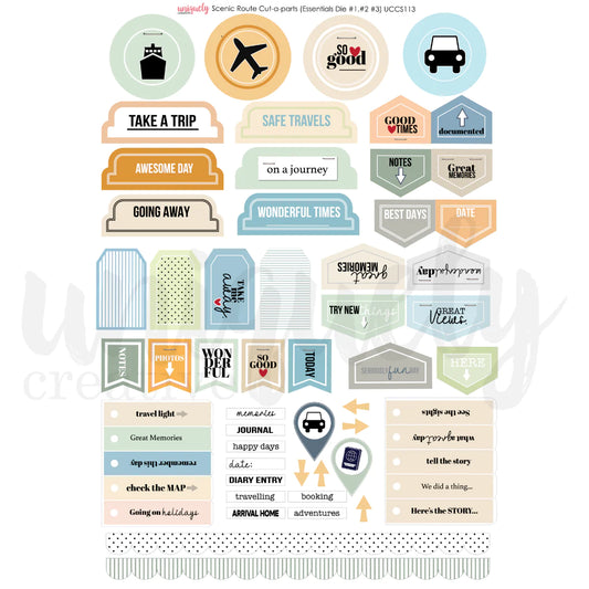 Uniquely Creative Cut-a-Part Sheet- Scenic Route