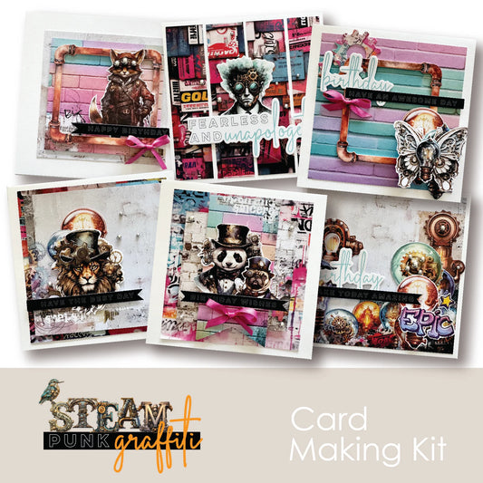 Uniquely Creative Card Making Kit - Steampunk Graffiti