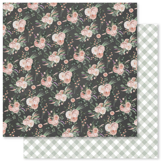 Paper Rose Studio 12x12 Double Sided Paper - Sweet Bouquet - E