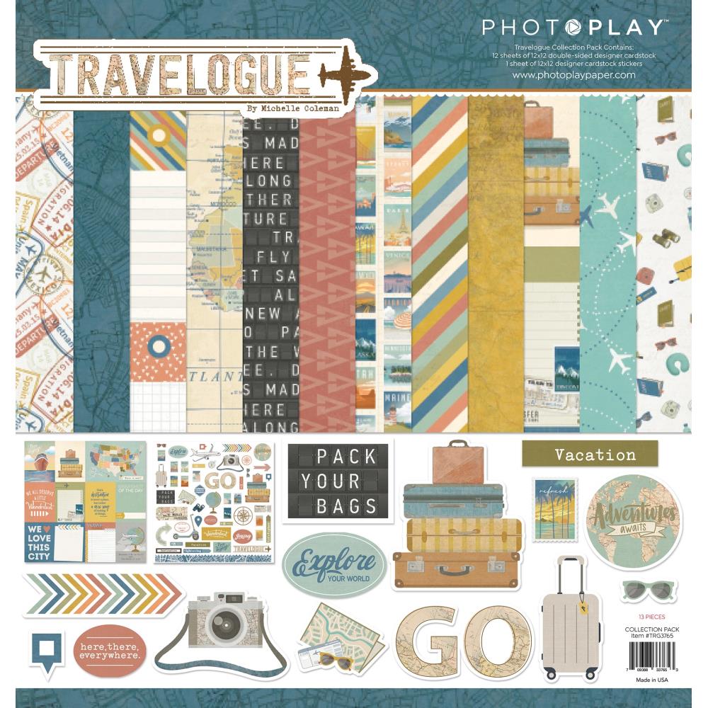 Photoplay 12x12 Double Sided Paper Pack - Travelogue