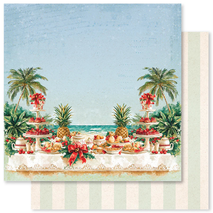 Paper Rose Studio 12x12 Double Sided Paper - Tropical Christmas - Sheet C