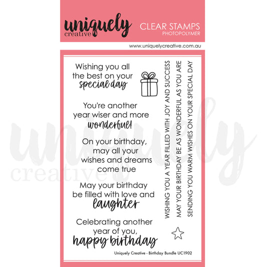 Uniquely Creative Clear Stamps - Birthday Bundle