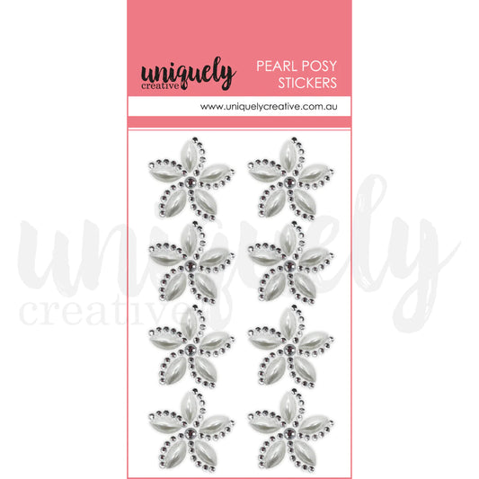 Uniquely Creative Embellishments - Pearl Posy Stickers - Pearl