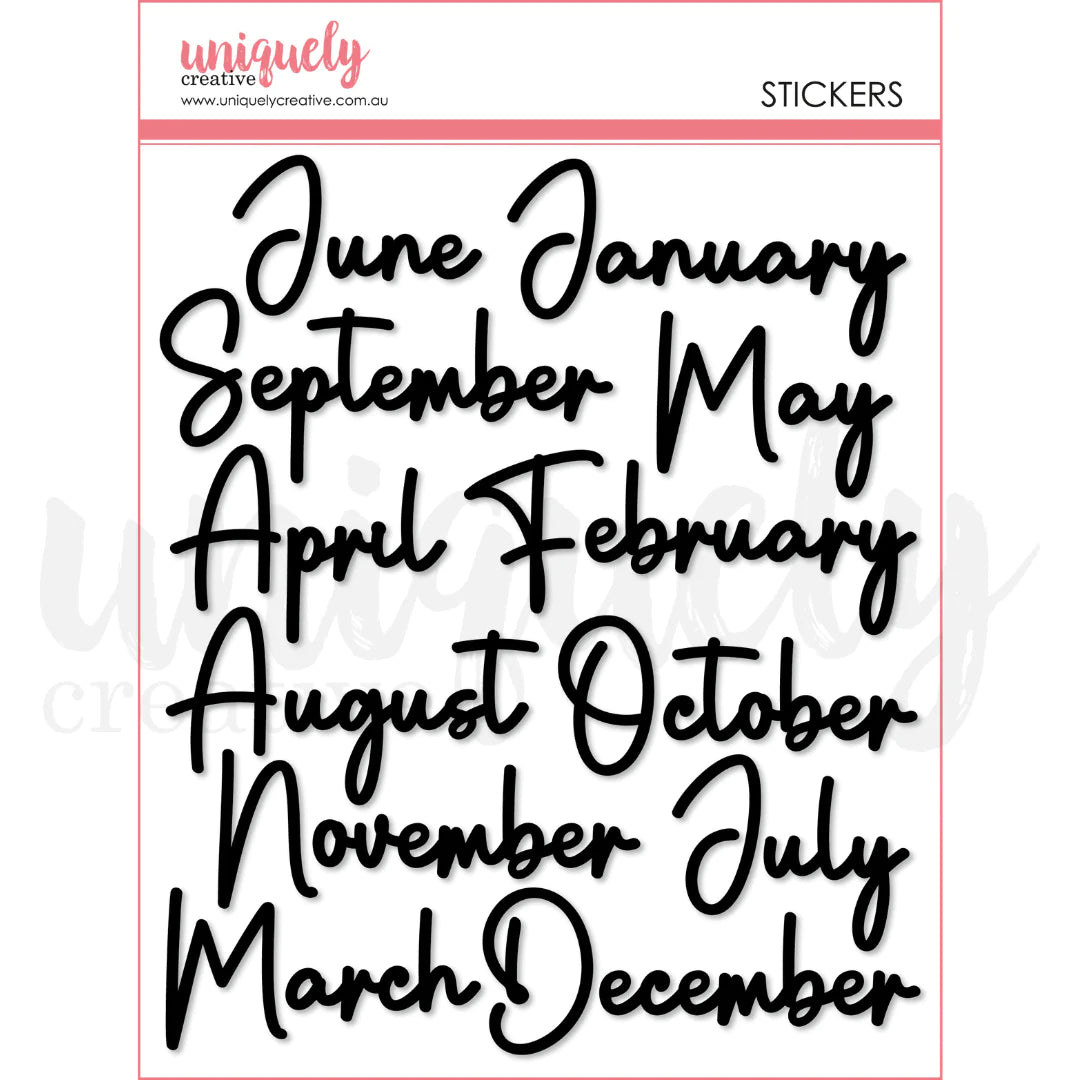 Uniquely Creative Stickers- Puffy Month Stickers – TKPaperboutique