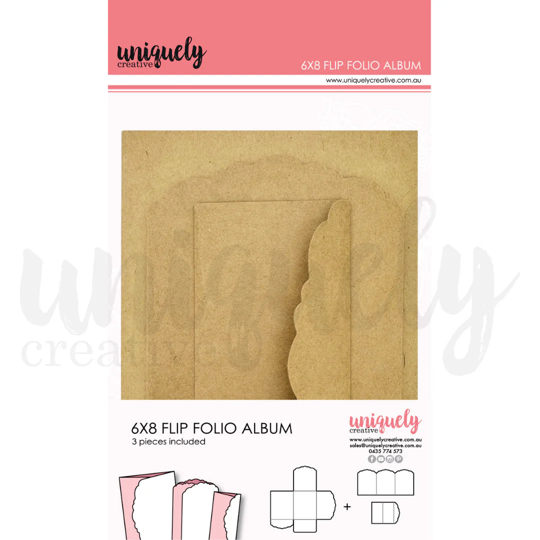 Uniquely Creative 6x8 Flip Folio Album - Kraft 3pcs