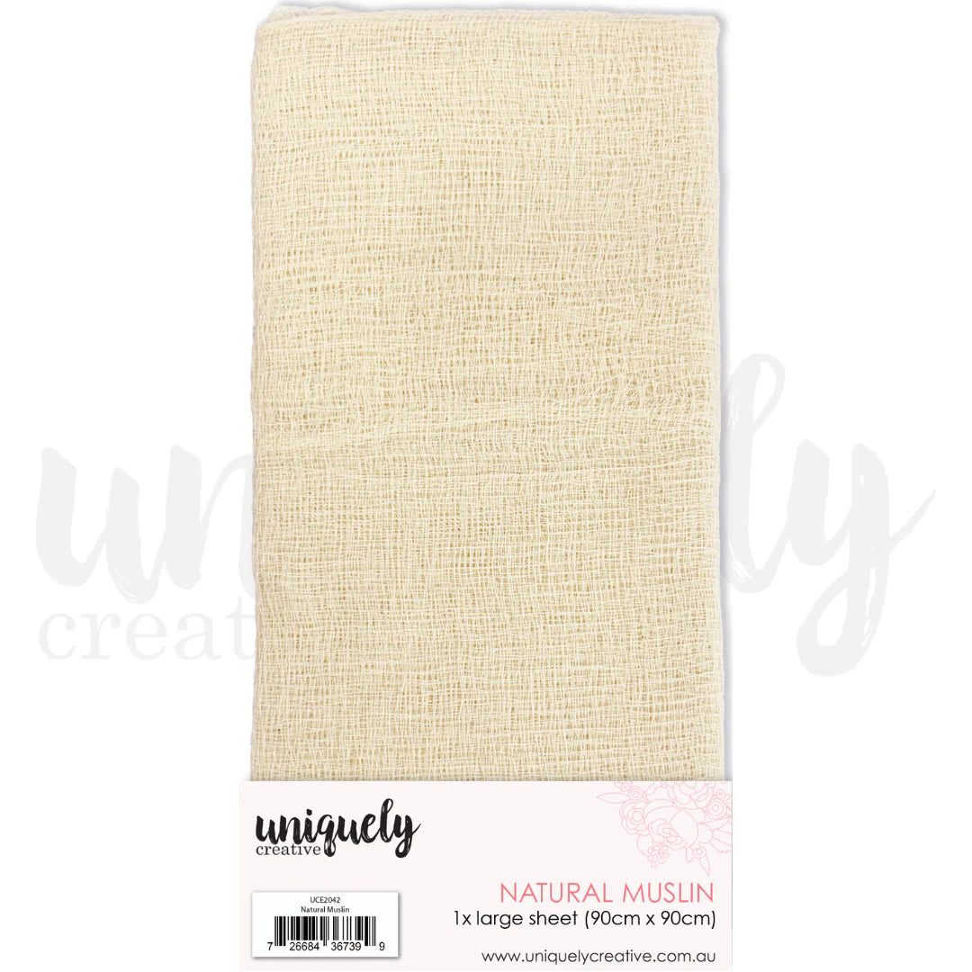 Uniquely Creative Natural Muslin 90cm x90cm