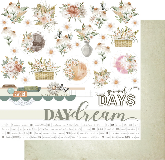 Uniquely Creative 12x12 Double Sided Paper - Gypsy Heart - Daydream